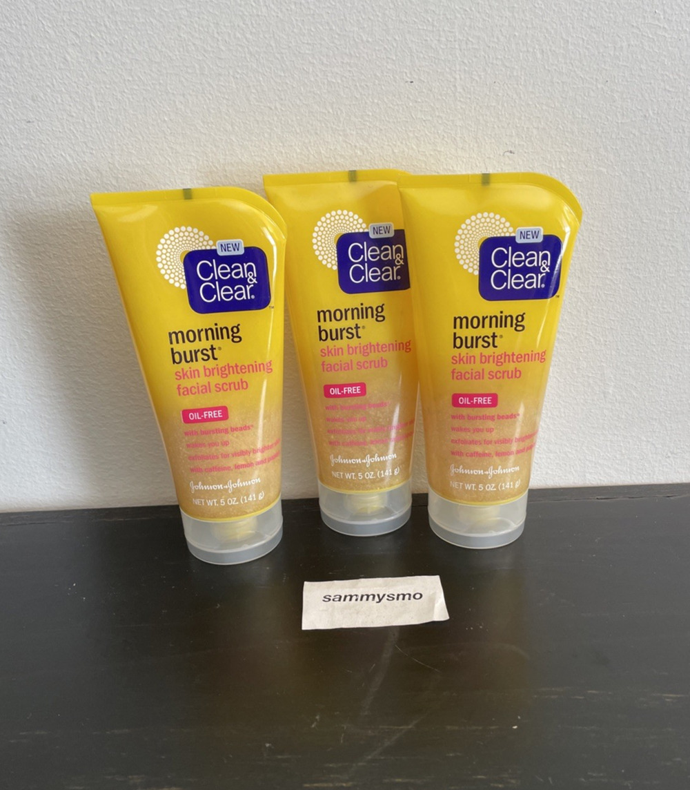 Clean & Clear Morning Burst Skin Brightening Facial Scrub 5oz x3 READ DESCRIPTIN